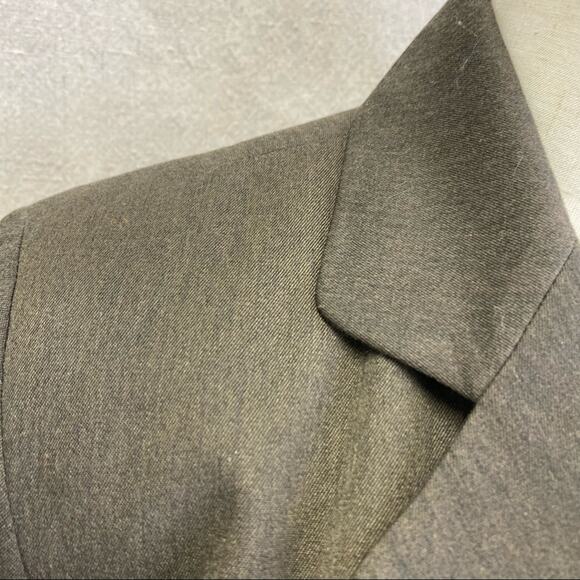 Vintage 90s Stephanie Andrews brown longline 3 button boyfriend blazer size 4 - Picture 10 of 13